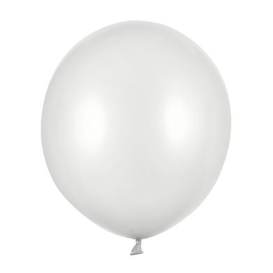 PartyDeco, balony strong, metallic silver snow, 43 cm, 25 szt.