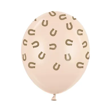 PartyDeco, balony, wzór podkowy, alabastrowy, 30 cm, 50 szt.