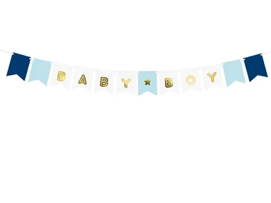 PartyDeco, baner Baby Boy, mix, 15-160 cm