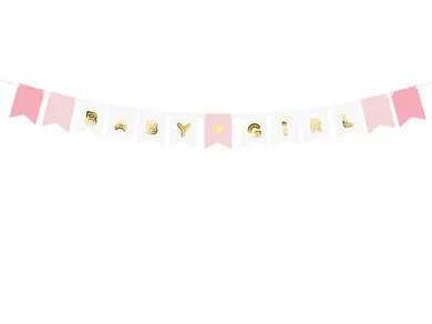 PartyDeco, baner Baby Girl, mix, 15-175 cm