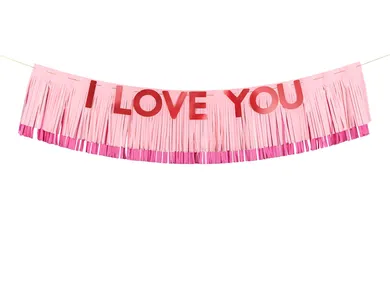 PartyDeco, baner I Love You, 150-30 cm, mix, 1 szt.