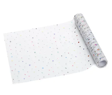 PartyDeco, bieżnik tiulowy, gwiazdy, mix, 0,35-9 m