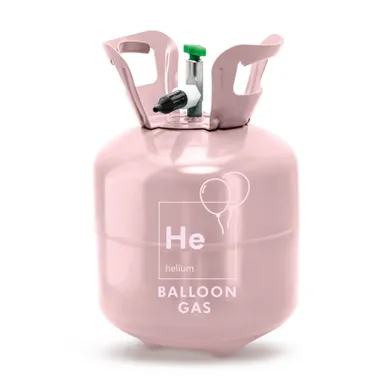 PartyDeco, butla z helem, jasnoróżowa, na 20 balonów