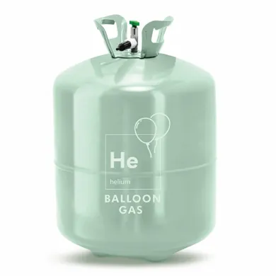PartyDeco, butla z helem, na 90 balonów, zielona
