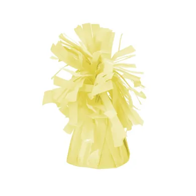 PartyDeco, ciężarki do balonów, foliowy, jasny żółty, 4 szt.