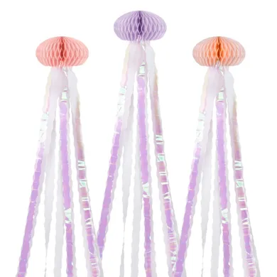 PartyDeco, dekoracje bibułowe, meduzy, mix, 15,5-157 cm, 3 szt.