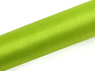 PartyDeco, dekoracyjna organza gładka, zielona, 0,16-9 m