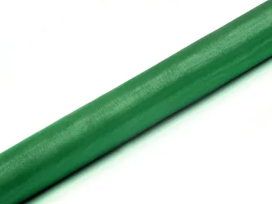 PartyDeco, dekoracyjna organza gładka, zielona, 0,36-9 m