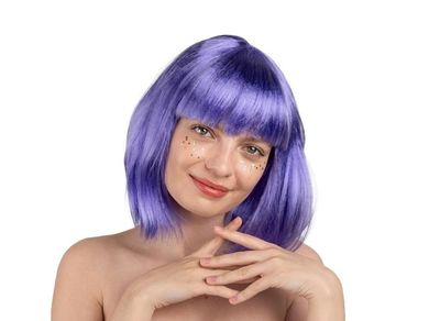 PartyDeco, Kleopatra, krótka peruka, fioletowa