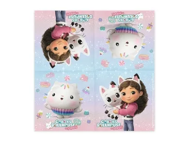 PartyDeco, Koci Domek Gabi, serwetki papierowe, 33-33 cm, 20 szt.