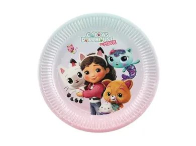 PartyDeco, Koci Domek Gabi, talerzyki papierowe, 23 cm, 6 szt.