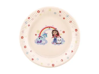 PartyDeco, Koci Domek Gabi, talerzyki papierowe, 23 cm, 6 szt.