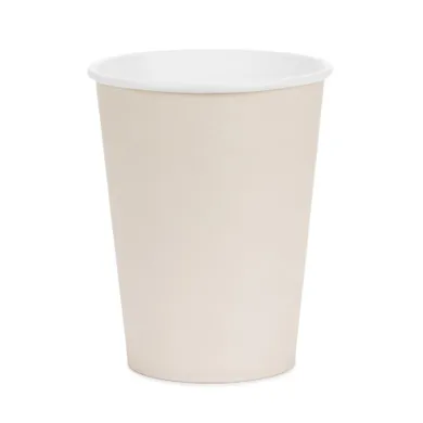 PartyDeco, kubeczki papierowe, beż, 250 ml, 6 szt.