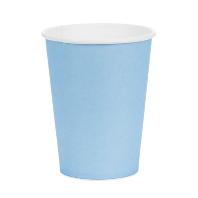 PartyDeco, kubeczki papierowe, jasny niebieski, 250 ml, 6 szt.