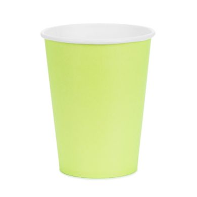 PartyDeco, kubeczki papierowe, jasny zielony, 250 ml, 6 szt.