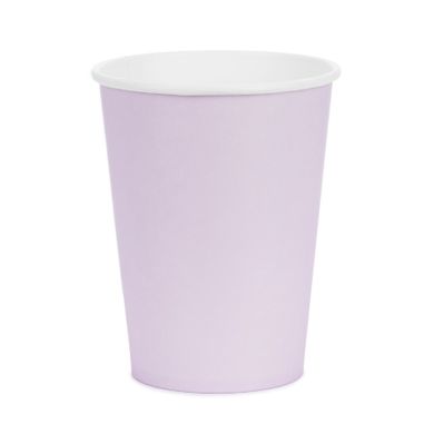 PartyDeco, kubeczki papierowe, lawenda, 250 ml, 6 szt.