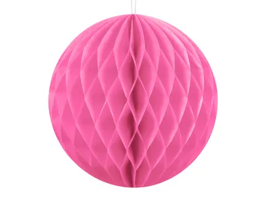 PartyDeco, kula bibułowa, różowa, 10 cm