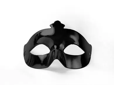PartyDeco, maska karnawałowa, czarna, rozmiar uniwersalny