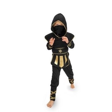 PartyDeco, Ninja, strój dla dzieci, czarny, rozmiar 96-116 cm