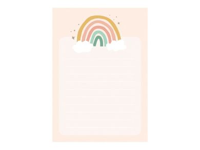 PartyDeco, notes z wyrywanymi kartkami, tęcza, 40 kartek, 6 szt.