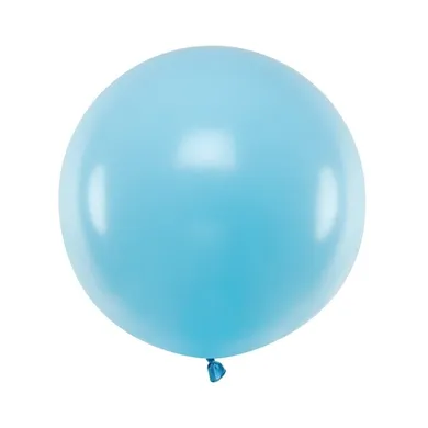 PartyDeco, olbrzymi okrągły balon, pastel, light blue, 60 cm