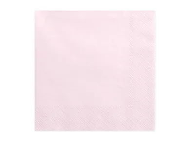 PartyDeco, papierowe serwetki jednorazowe, Lunch Classic, różowe jasne pudrowe, 33 cm, 20 szt.