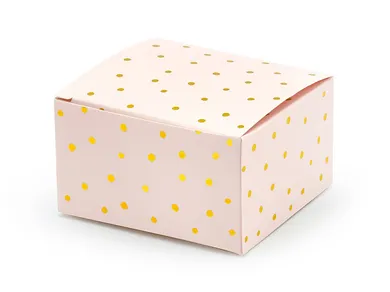 PartyDeco, pudełeczka Kropki, jasny różowy, 6-3.5-5.5 cm, 10 szt.