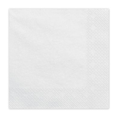 PartyDeco, serwetki papierowe, biały, 33-33 cm, 20 szt.