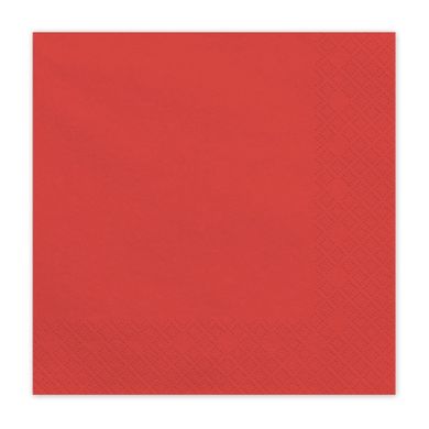 PartyDeco, serwetki papierowe, ciemny czerwony, 33-33 cm, 20 szt.