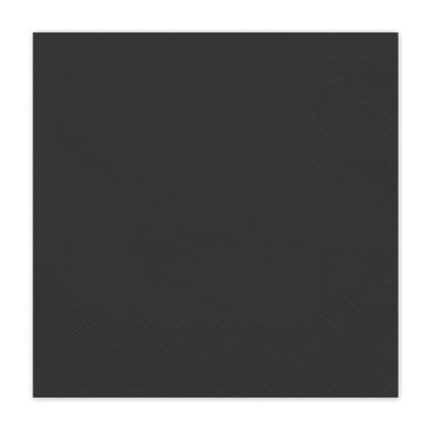 PartyDeco, serwetki papierowe, czarny, 33-33 cm, 20 szt.