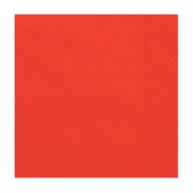 PartyDeco, serwetki papierowe, czerwony, 33-33 cm, 20 szt.