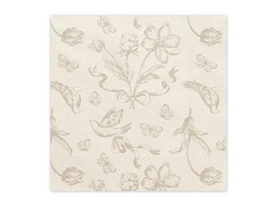 PartyDeco, serwetki papierowe, kwiaty, 33-33, 12 szt.