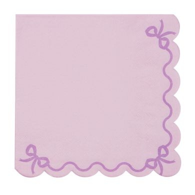 PartyDeco, serwetki z falbanką, fioletowe, 33-33 cm, 12 szt.