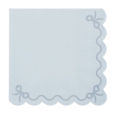 PartyDeco, serwetki z falbanką, mglisty niebieski, 33-33 cm, 12 szt.