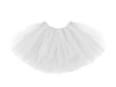 PartyDeco, spódniczka baletowa tutu, biały, 80-34 cm