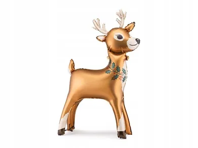 PartyDeco, stojący balon foliowy, Renifer, 65-105 cm, 1 szt.