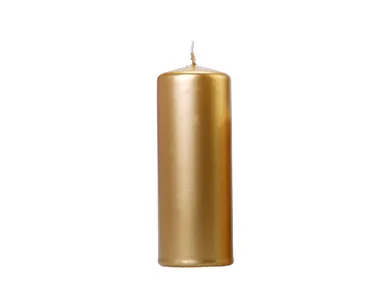 PartyDeco, świeca klubowa metalizowana, złoty, 15-6 cm, 6 szt.