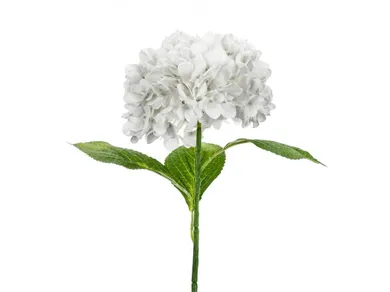 PartyDeco, sztuczny kwiat premium, hortensja, biały, 69 cm, 1 szt.