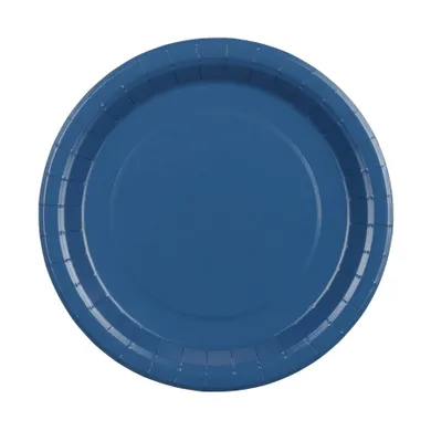 PartyDeco, talerzyki papierowe, granatowy, 23 cm, 6 szt.