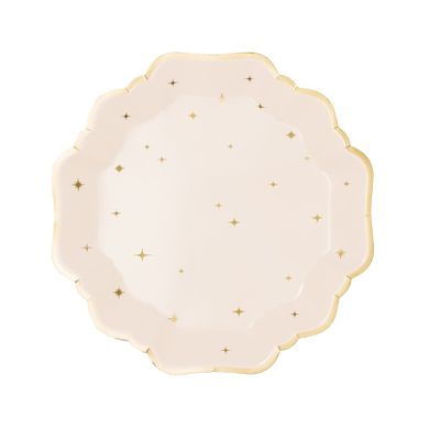 PartyDeco, talerzyki papierowe, gwiazdki, 21 cm, 6 szt.