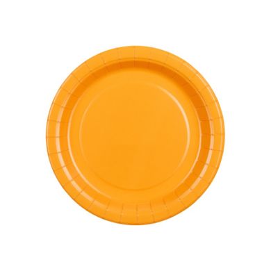 PartyDeco, talerzyki papierowe, jasny pomarańczowy, 18 cm, 6 szt.