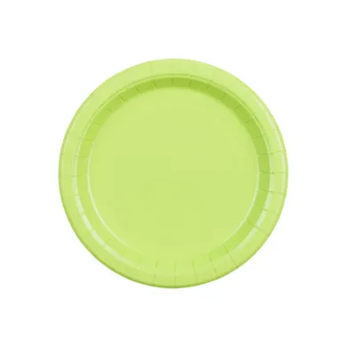 PartyDeco, talerzyki papierowe, jasny zielony, 18 cm, 6 szt.