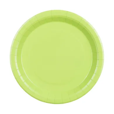PartyDeco, talerzyki papierowe, jasny zielony, 23 cm, 6 szt.