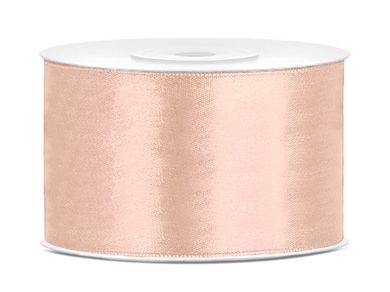 PartyDeco, tasiemka ozdobna satynowa, j.brzoskwinia, 38mm, 25m
