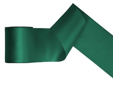 PartyDeco, tasiemka satynowa, butelkowa zieleń, 100 mm/25m