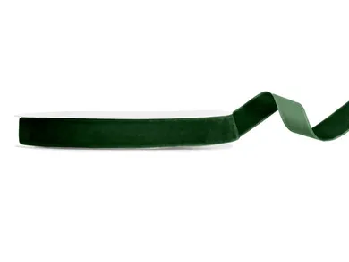 PartyDeco, tasiemka welurowa, butelkowa zieleń, 15 mm/10mb