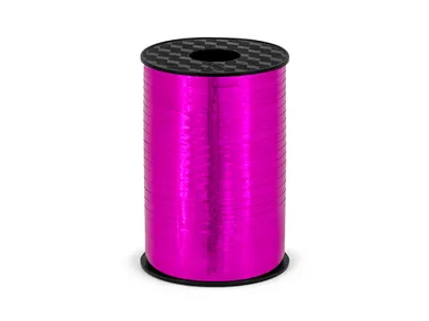 PartyDeco, wstążka ozdobna plastikowa do dekoracji prezentów, ciemny różowy, 5 mm, 225 m