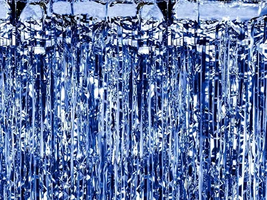 PartyDeco, zasłona dekoracyjna, kurtyna party, niebieska, 90-250 cm