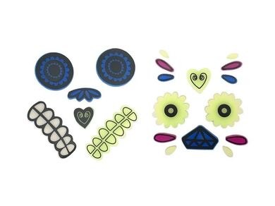 PartyDeco, żelowe naklejki na dynię, 2 szt.