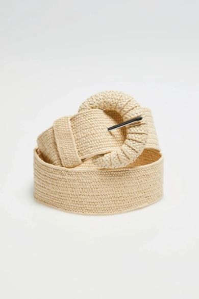 Pasek damski, beżowy, Moodo